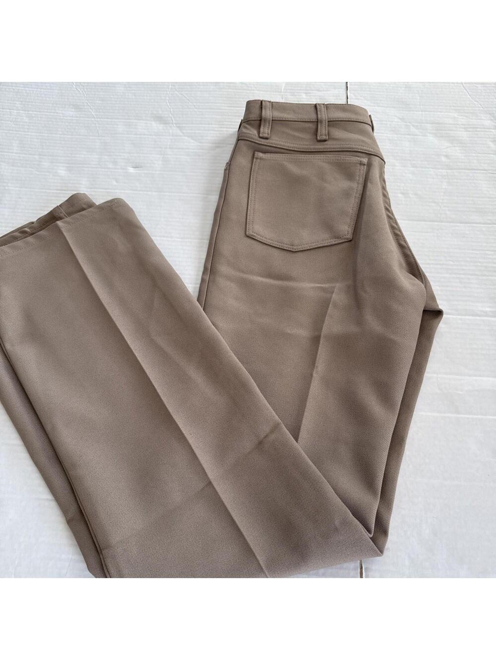 NWT Men's Wrangler® Wrancher Tan 82TN Polyester Dress Pants 30x34 Regular Fit. - Picture 5 of 9